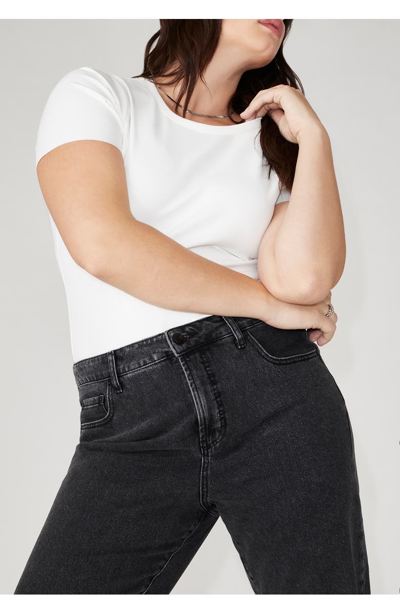 ELOQUII The Naomi Comfort Stretch Straight Leg Jean Crop, Alternate, color, Vintage Black