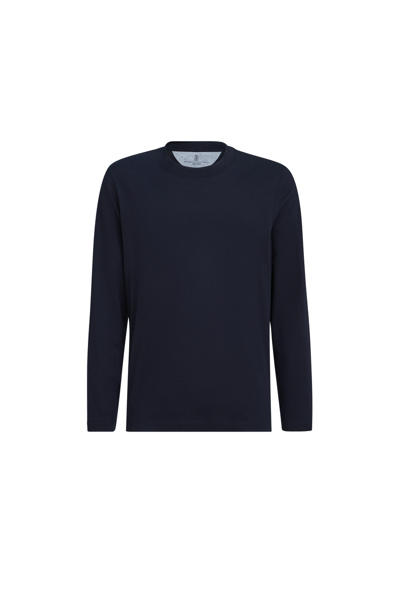 Cotton jersey T-shirt, Alternate, color, Navy Blue