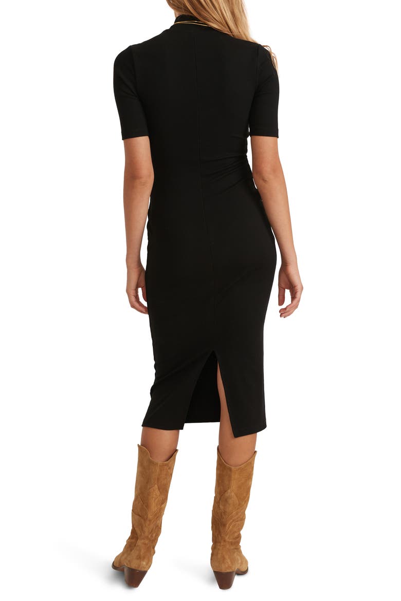Lexi Rib Dress, Alternate, color, BLACK