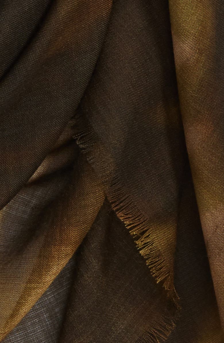 Stella McCartney Nina Leopard Print Wool & Silk Scarf, Alternate, color,