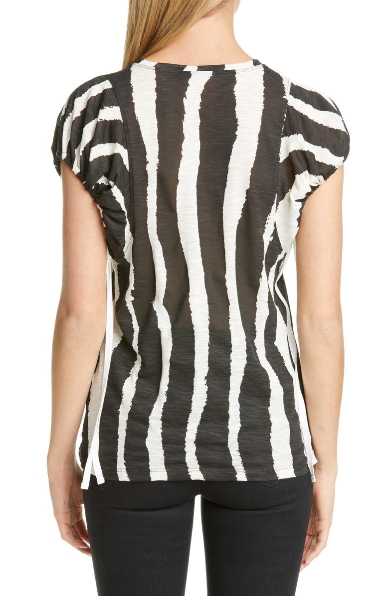 Proenza Schouler Logo Graphic Puff Sleeve Top, Alternate, color,