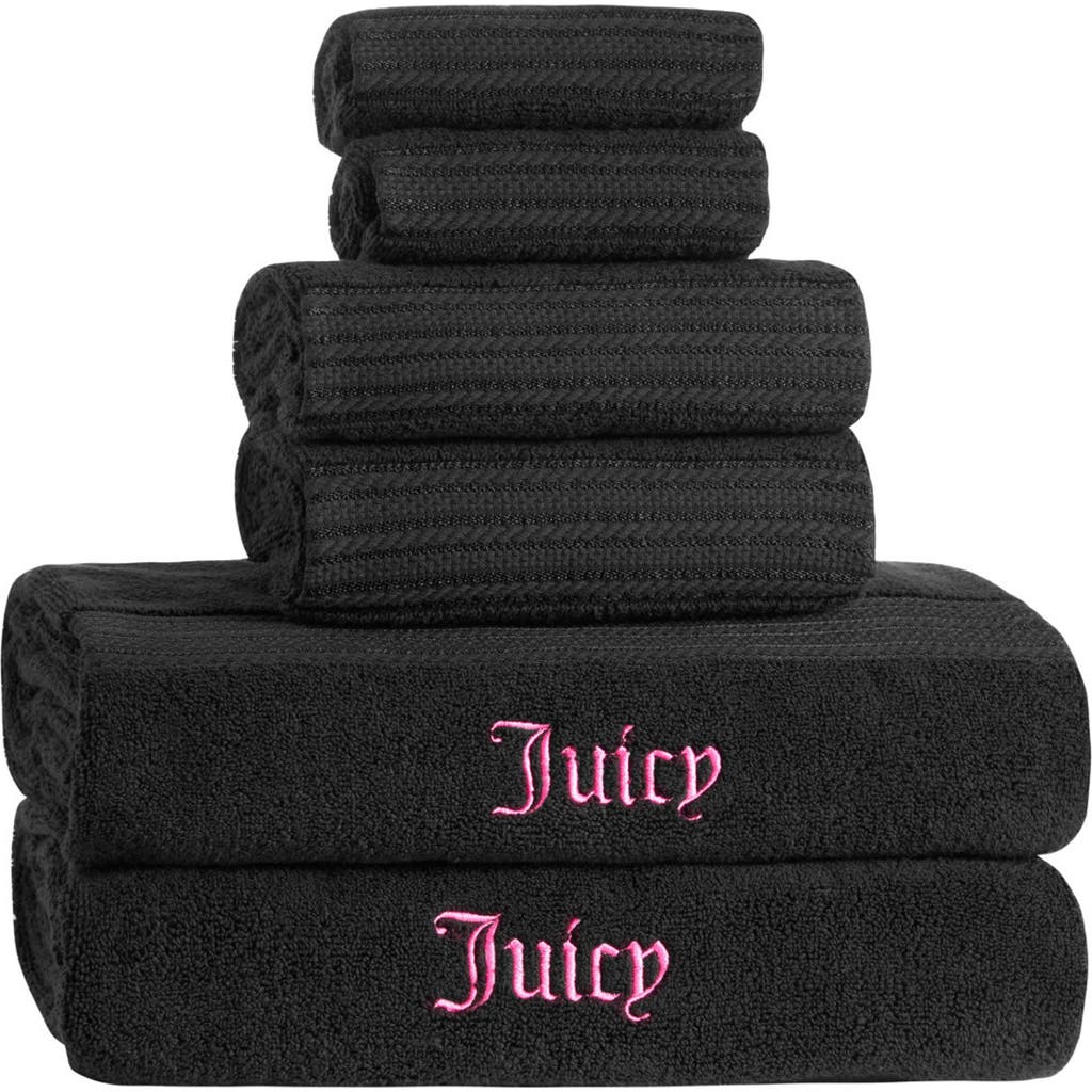 Juicy Couture Alyssa 6-piece Towel Set In Black