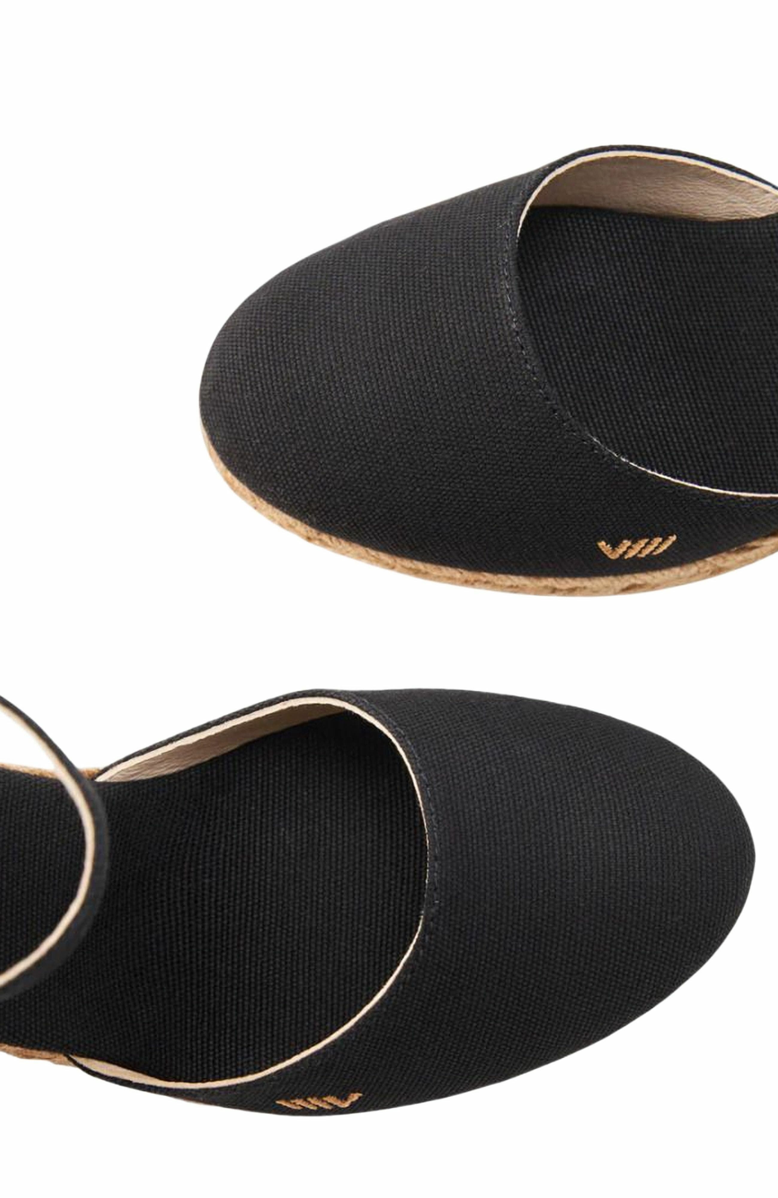 VISCATA Satuna Canvas Espadrille Wedges, Alternate, color, Black/Natural