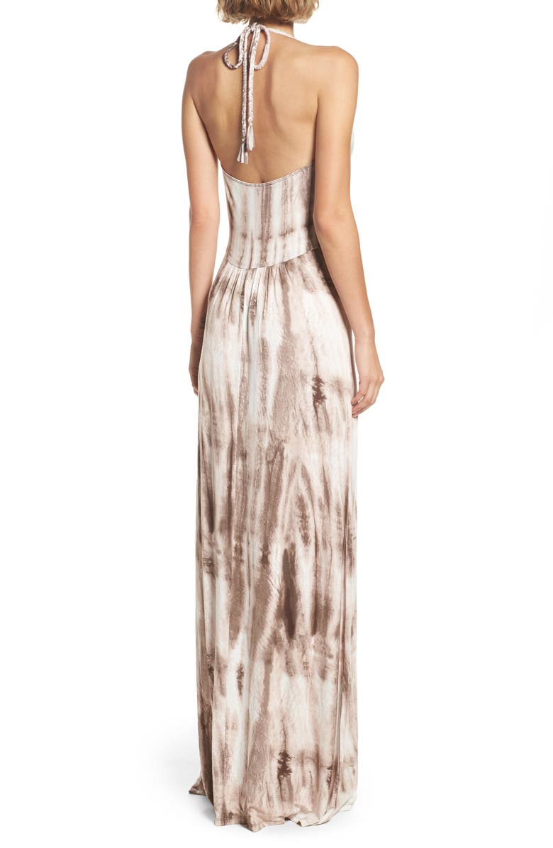 Felicity & Coco Shafter Tie Dye Jersey Halter Maxi Dress, Alternate, color,
