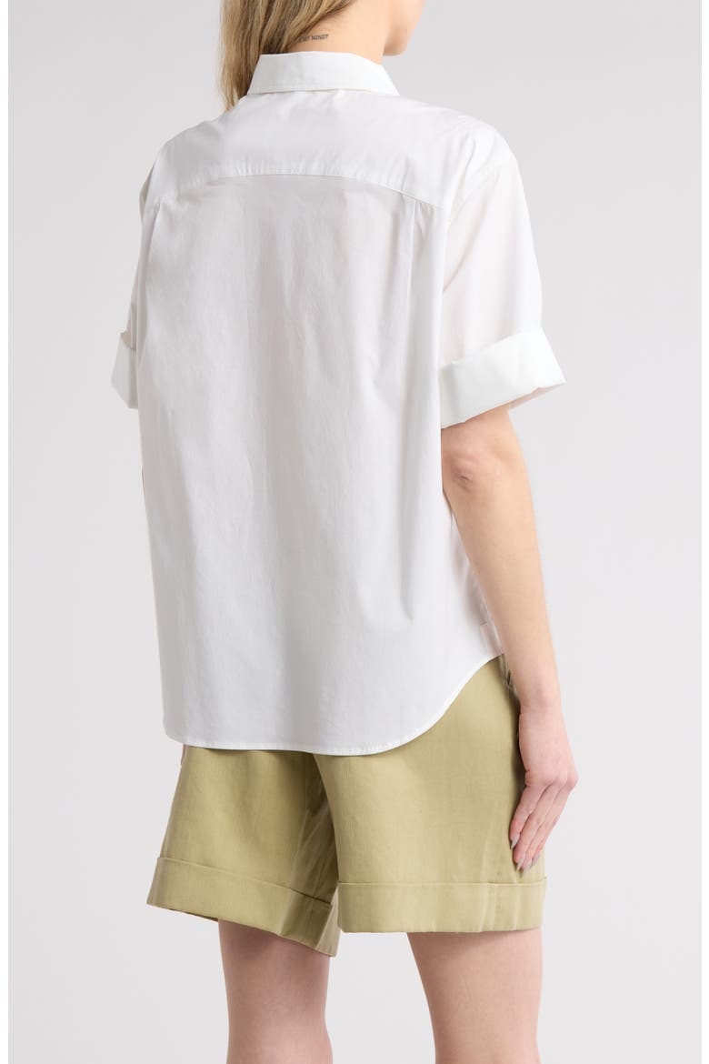 Bad Habit Short Sleeve Button-Up Shirt, Alternate, color, WHITE