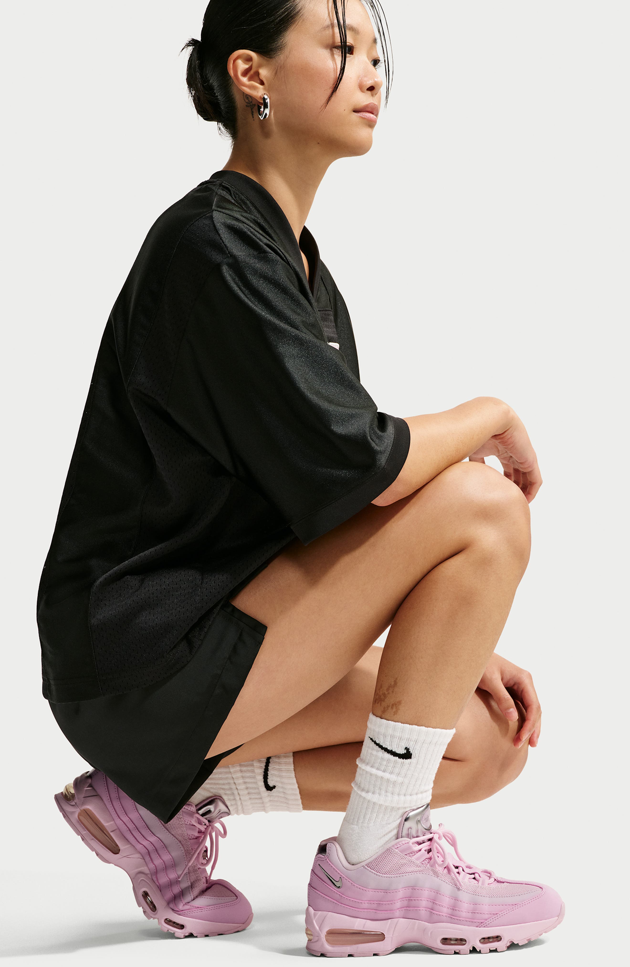Air Max 95 Big Bubble Sneaker, Alternate, color, 600 PNKFOM/M SILV