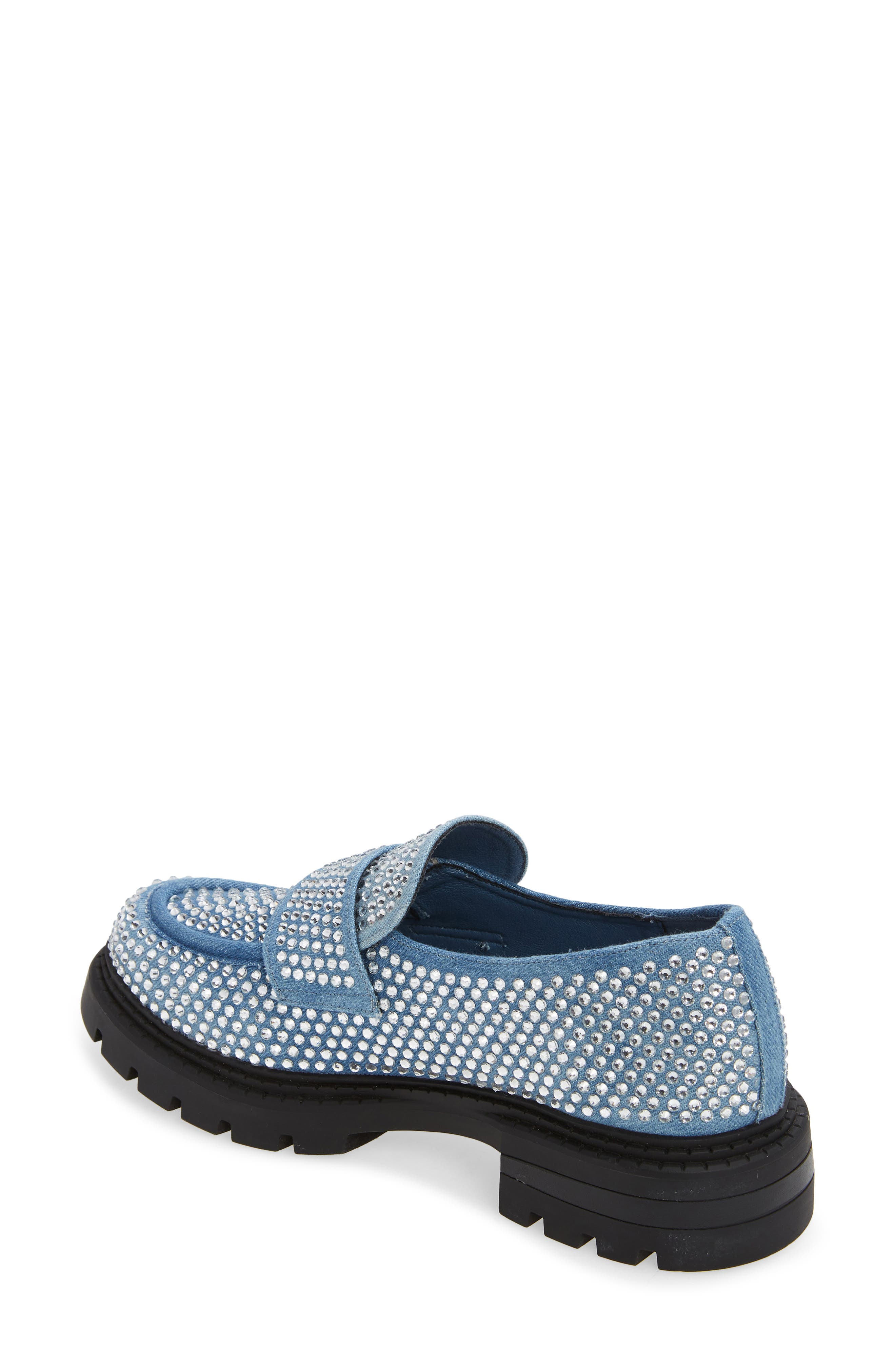 AZALEA WANG Thumper Denim Loafer, Alternate, color, 