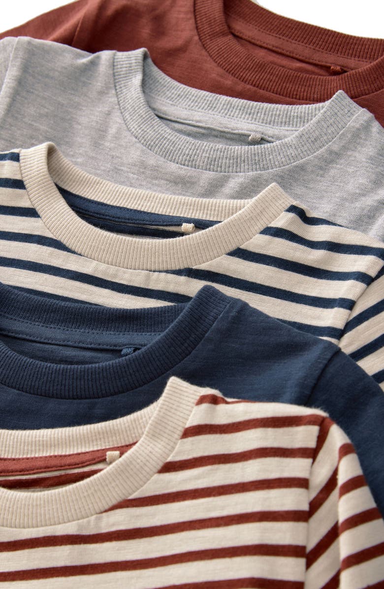 NEXT Kids' 5-Pack Assorted Long Sleeve T-Shirts, Alternate, color, Red