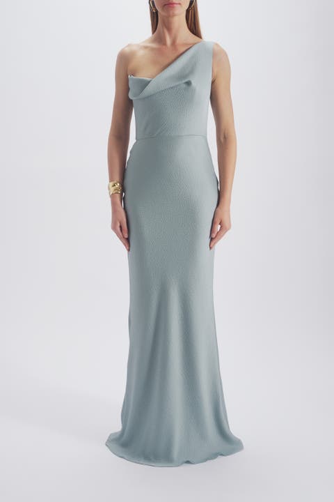 Hammered Satin Gown