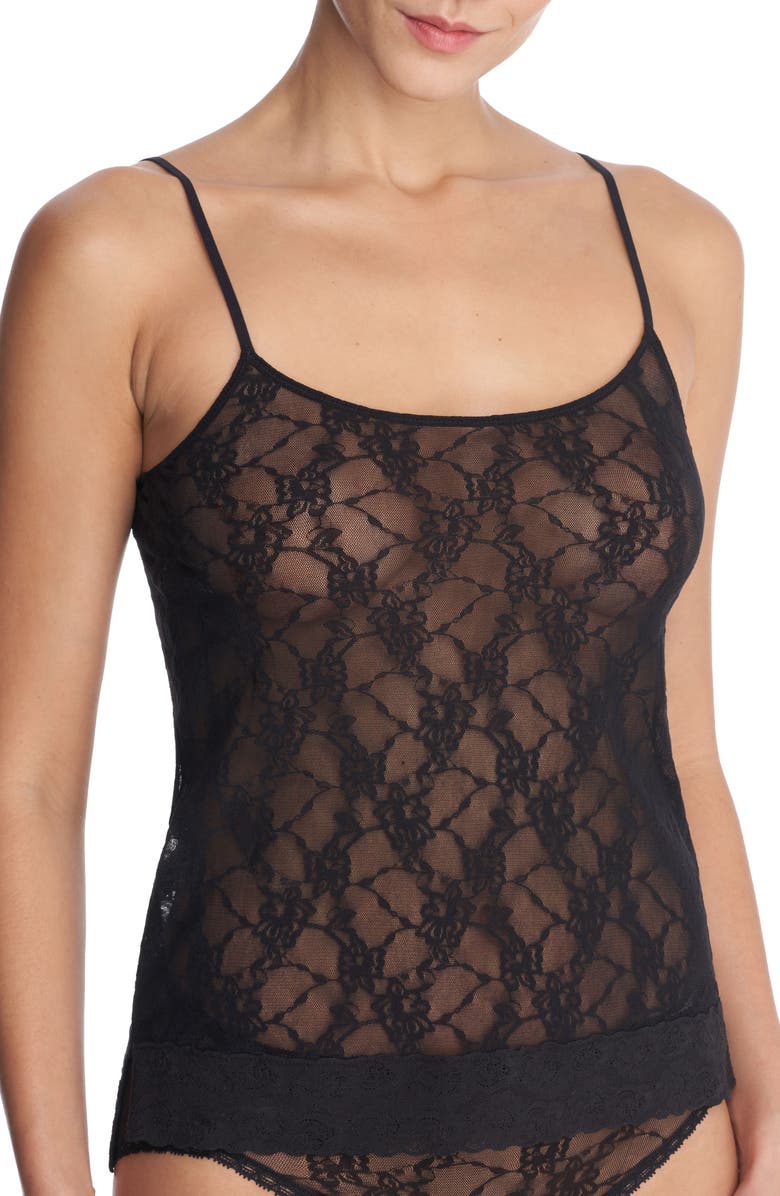 Natori Bliss Allure Lace Camisole, Main, color, Black