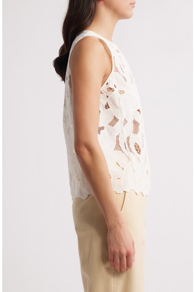 Berodi Broderie Anglaise Top, Alternate, color, WHT
