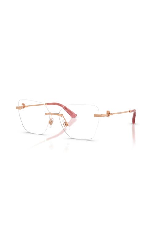 Dolce & Gabbana Dolce&gabbana 56mm Cat Eye Optical Glasses In Pink