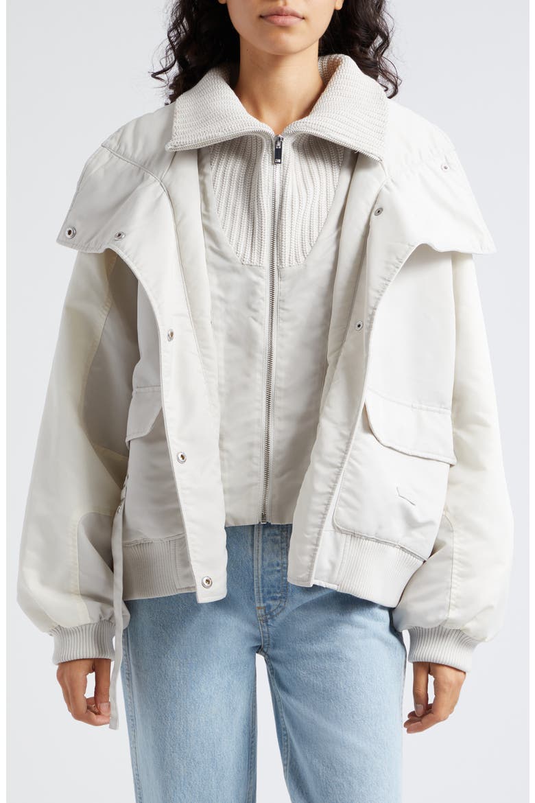 Dory Bomber Jacket with Bib Insert, Main, color, LUNAR ROCK