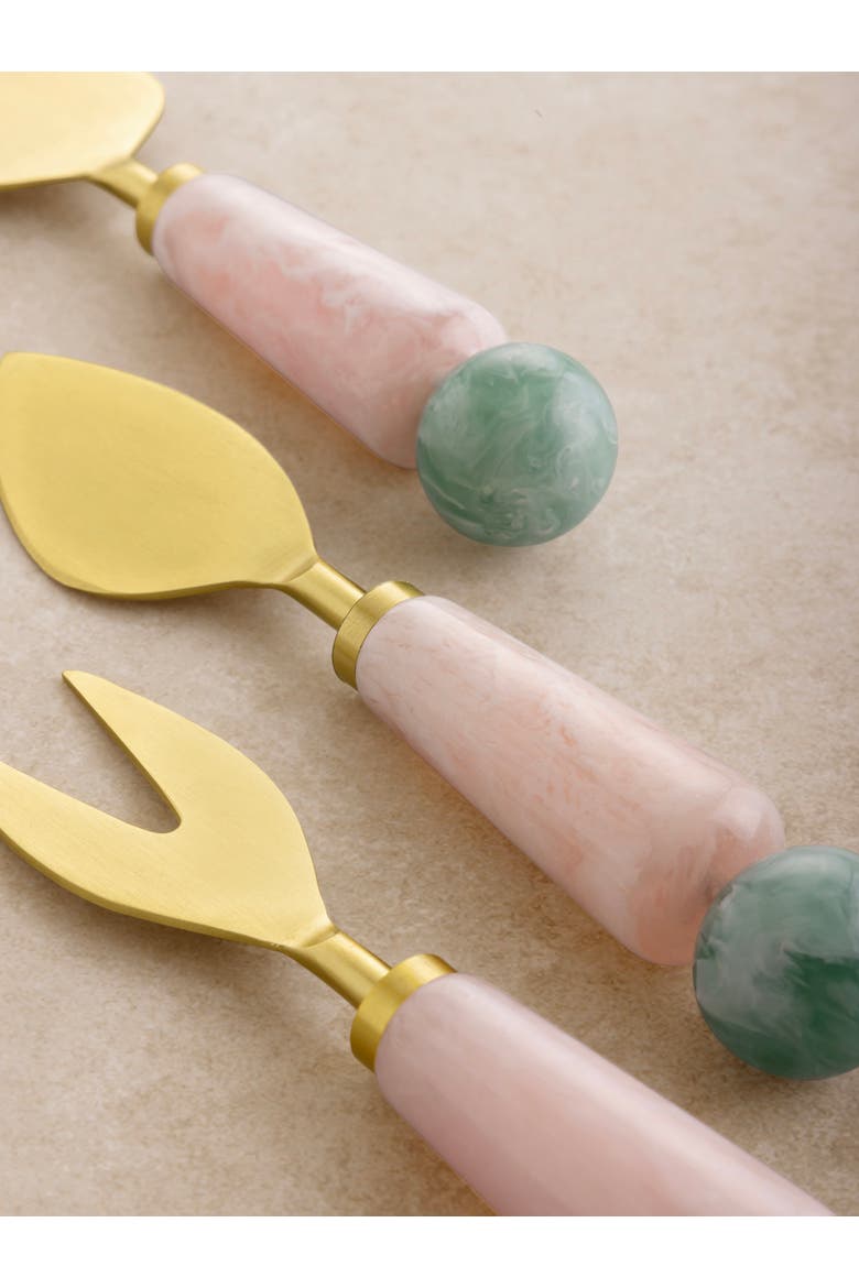 Copenhagen Cheese Knives, Set of 3, Alternate, color, Multicolored