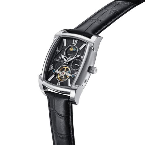 Heritor Automatic Valentin Mens Automatic Watch With Date In Black