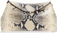 TOTEME T-Lock Python Embossed Leather Clutch