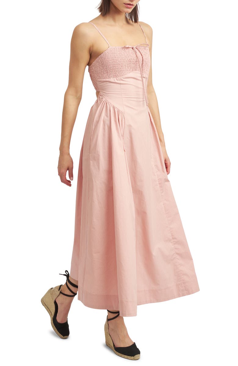 En Saison Eleanor Stripe Cotton Midi Sundress, Alternate, color,