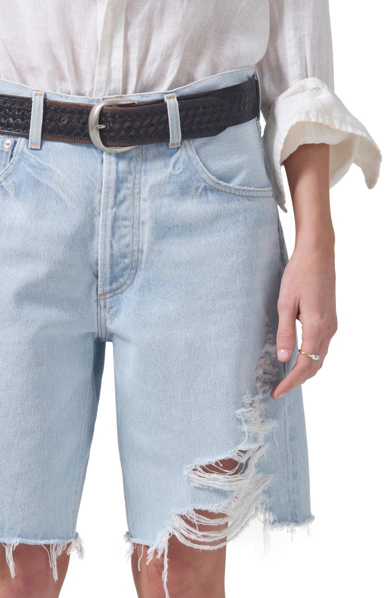 Citizens of Humanity Ayla High Waist Cutoff Denim Bermuda Shorts, Alternate, color, Starlit