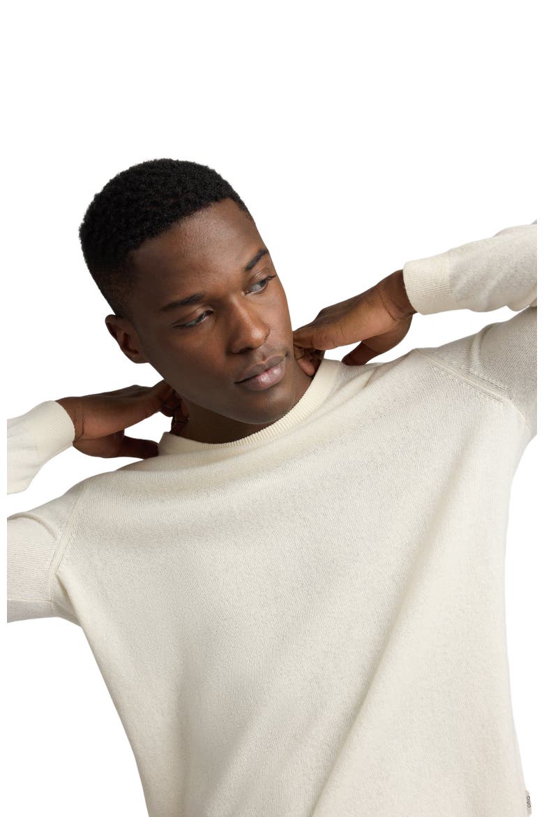 Crewneck Cashmere Sweater, Alternate, color, Egret