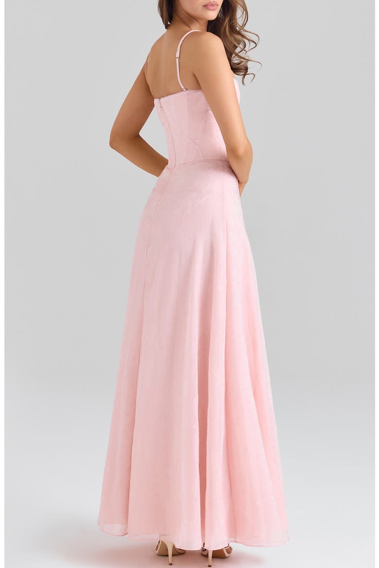 Esme Fil Coupé Chiffon Gown, Alternate, color, BLUSH PINK
