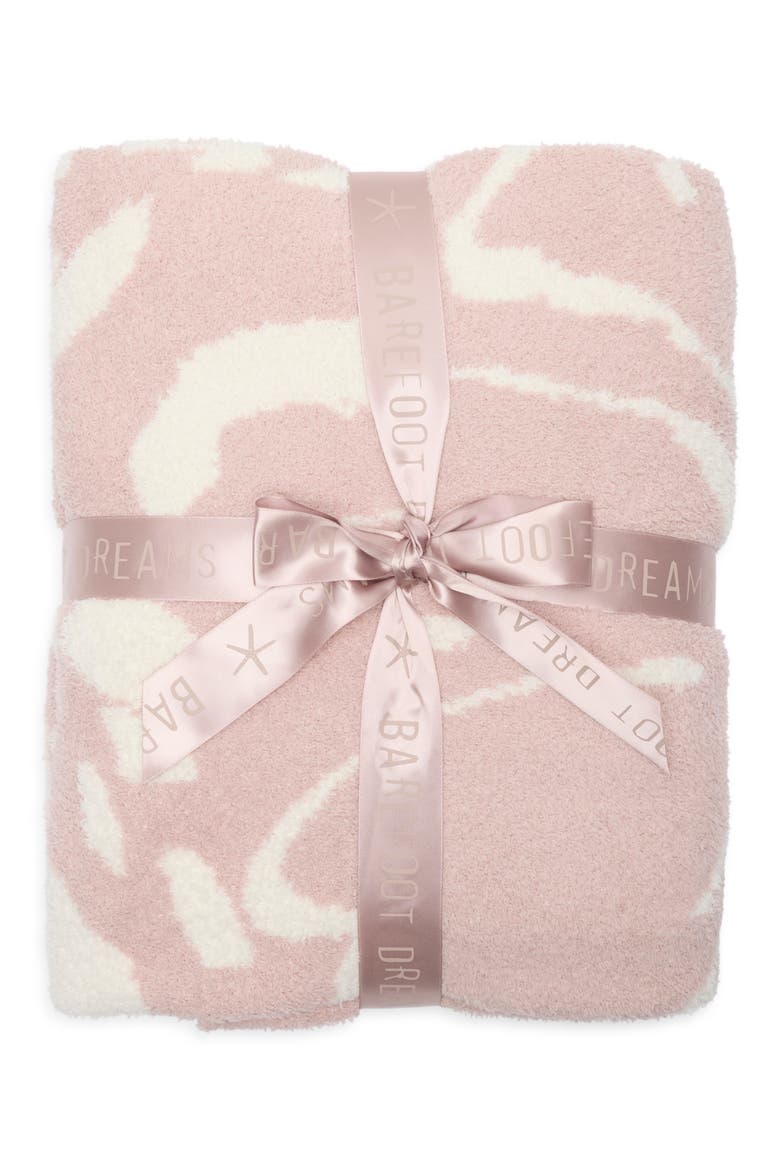 CozyChic® Painterly Floral Throw, Main, color, ANTIQUE ROSE/ CREAM