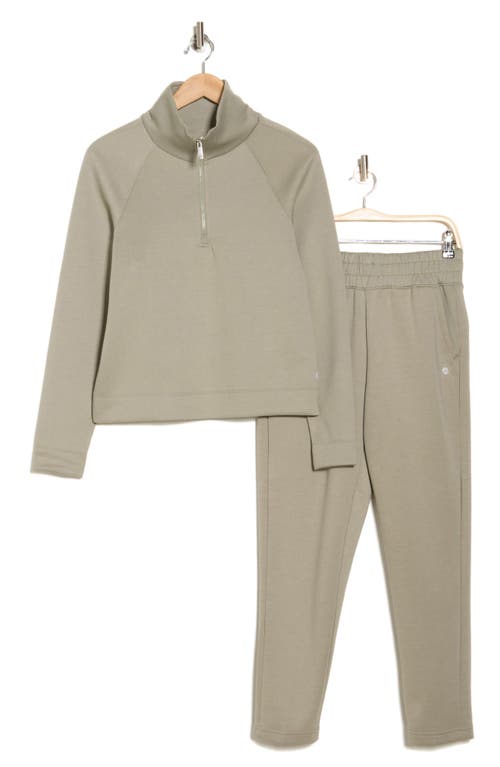 Apana Visionary Quarter Zip Sweatshirt & Joggers Set In Dried Sage