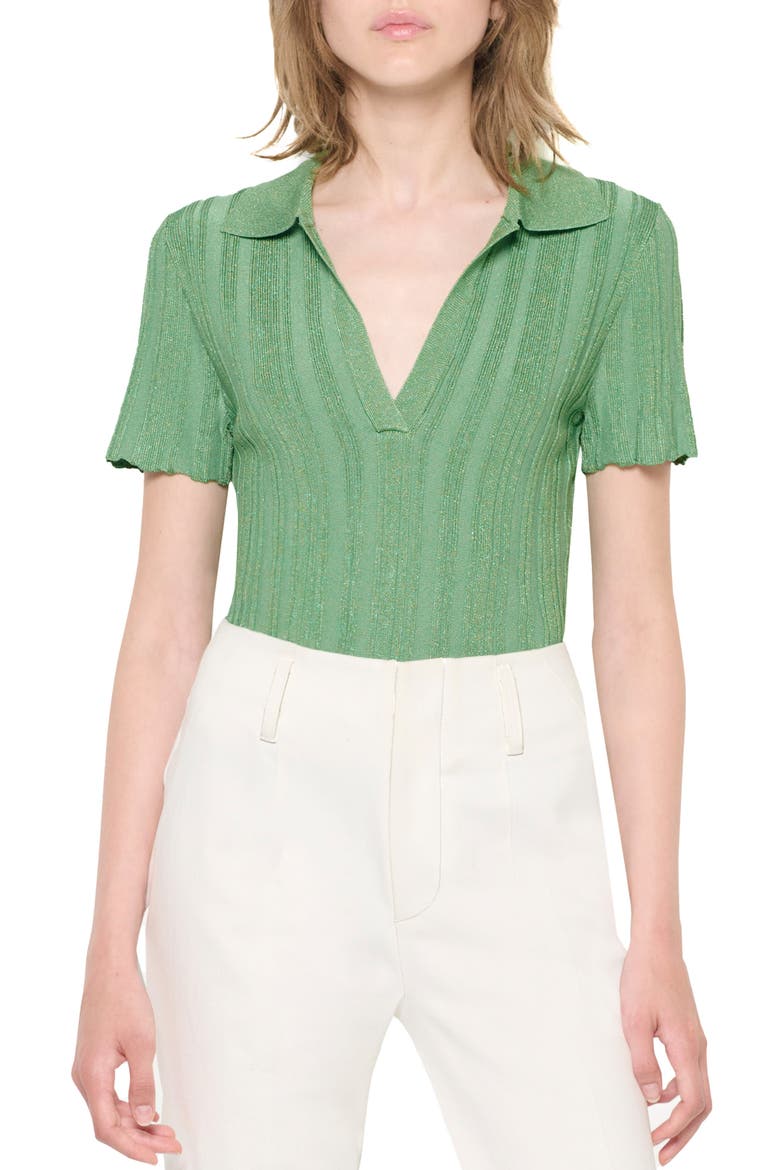 Tilda Ribbed Top, Main, color, Mint Matcha