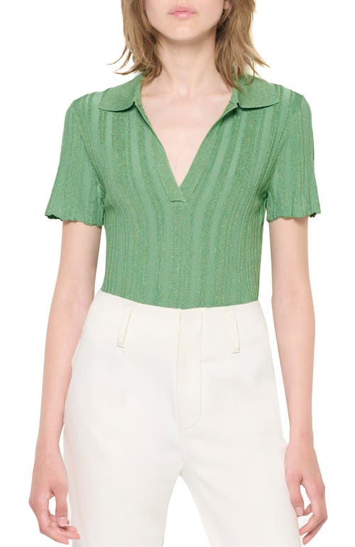 As B Y Df Tilda Ribbed Top In Mint Matcha