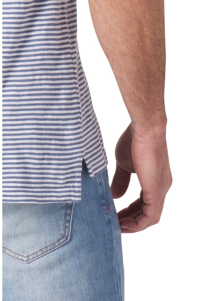 Slub Pocket Polo, Alternate, color, BLUE STRIPE