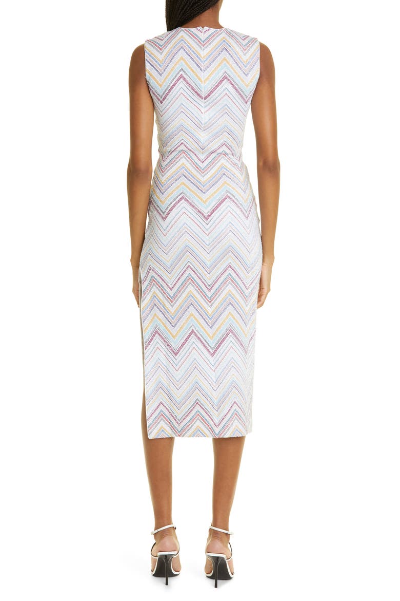 Sequin Zigzag Sweater Dress, Alternate, color, WHITE MULTI