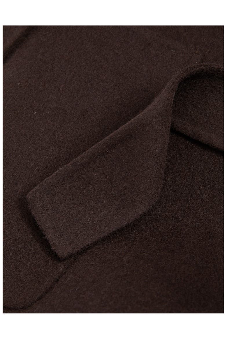 Lucia Tie Waist Wool Blend Coat, Alternate, color, CHOCOLATE