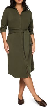 SPANX® Long Sleeve Knit Shirtdress