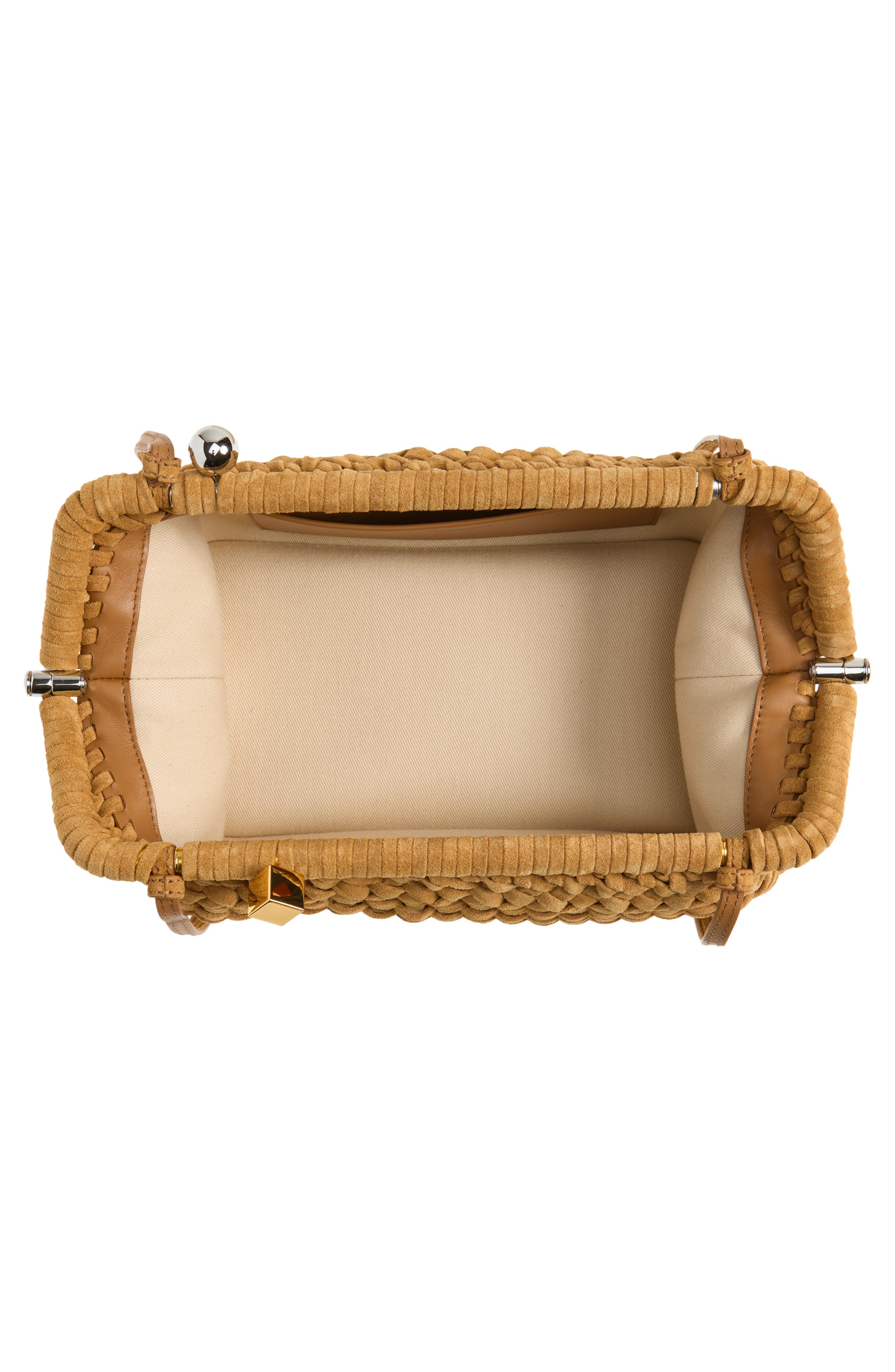 Jacquemus Large Pochette Salon Clutch, Alternate, color, Camel 830
