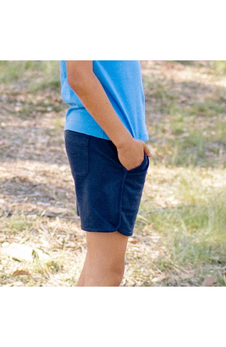 Jackalo Kids Ollie Organic Cotton Loopknit Shorts, Alternate, color, Navy