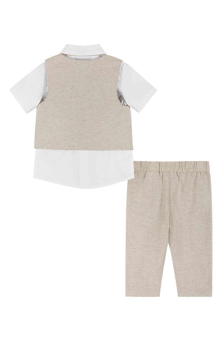 Andy & Evan Short Sleeve Button-Up Shirt, Vest, Pants & Bow Tie Set, Alternate, color, 