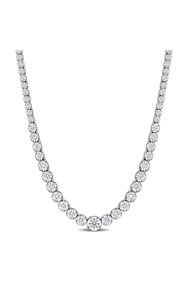 Julianna B. Lab-Grown Diamond Graduated Necklace 14k, Main, color, White Gold