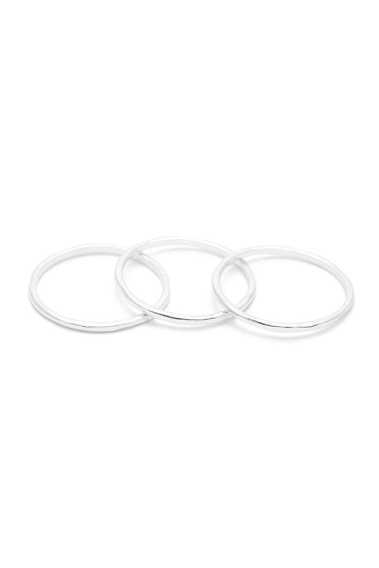 Set of 3 Rings, Alternate, color, SILVER