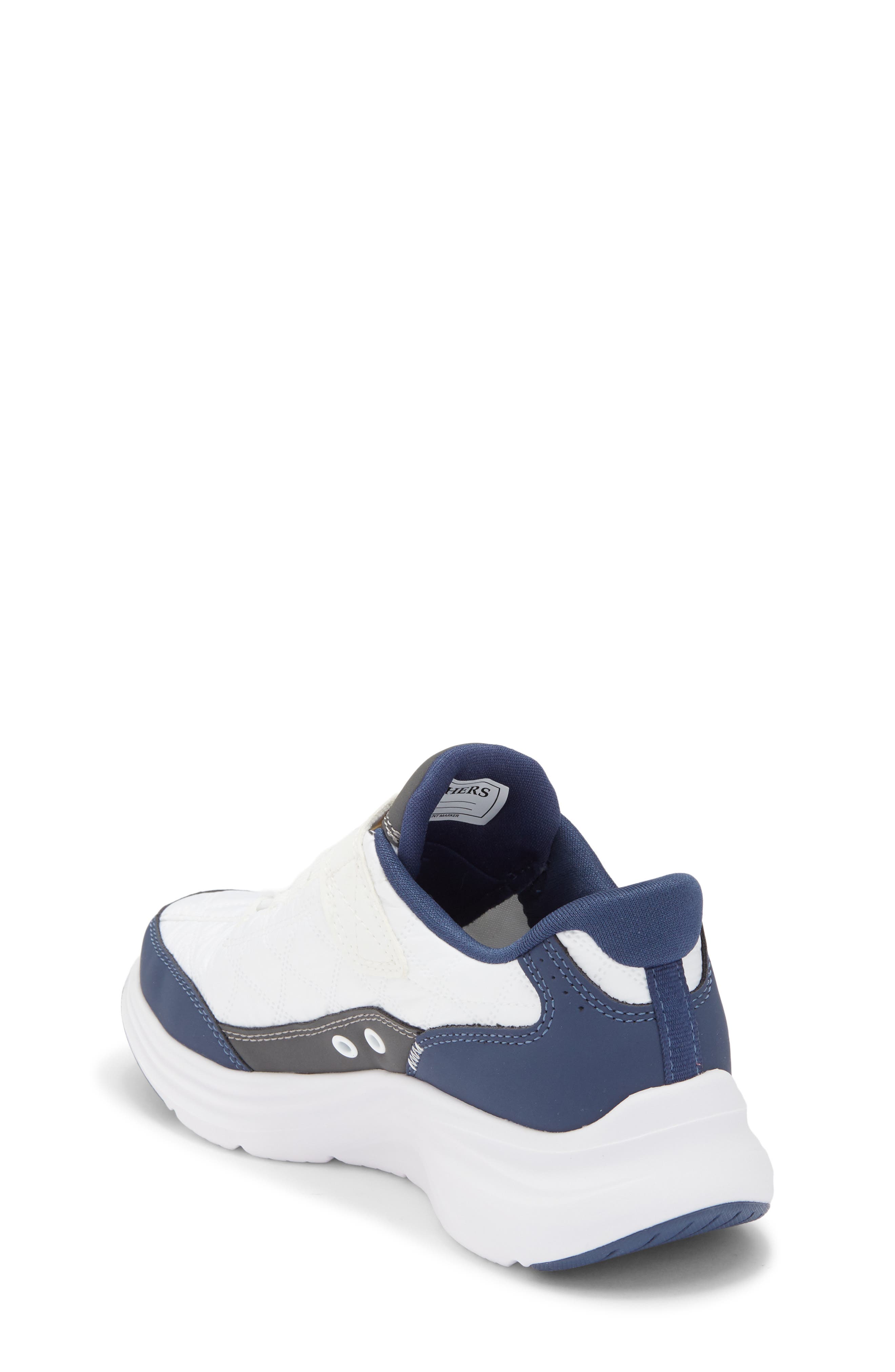 SKECHERS Kids' Contour Foam Sneaker, Alternate, color, White/ Navy