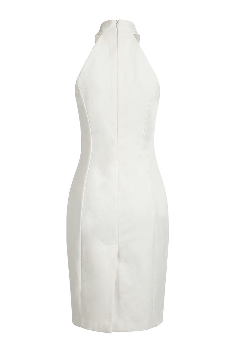 High Neck Cotton Mini Dress, Alternate, color, Ivory