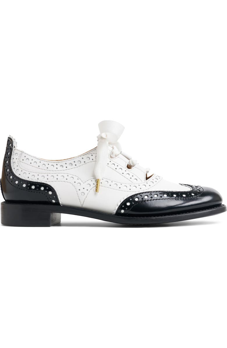 THE OFFICE OF US Ms. Lyndie Wingtip Oxford, Alternate, color, Black/ White