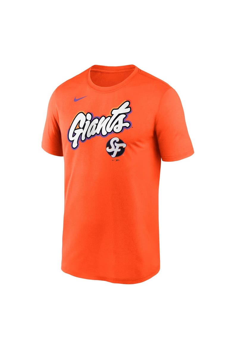 Men's Nike  Orange San Francisco Giants 2025 City Connect Team Phrase Legend Performance T-Shirt, Alternate, color, Orange