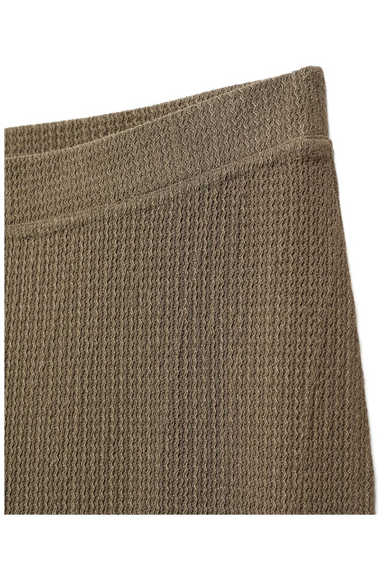 Textured Wide Leg Pull-On Pants, Alternate, color, KHAKI