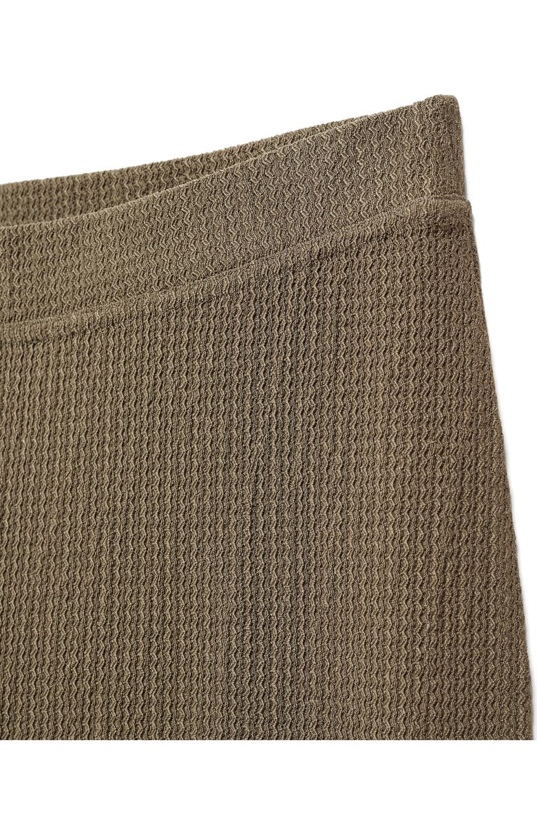 MANGO Textured Wide Leg Pull-On Pants, Alternate, color, 