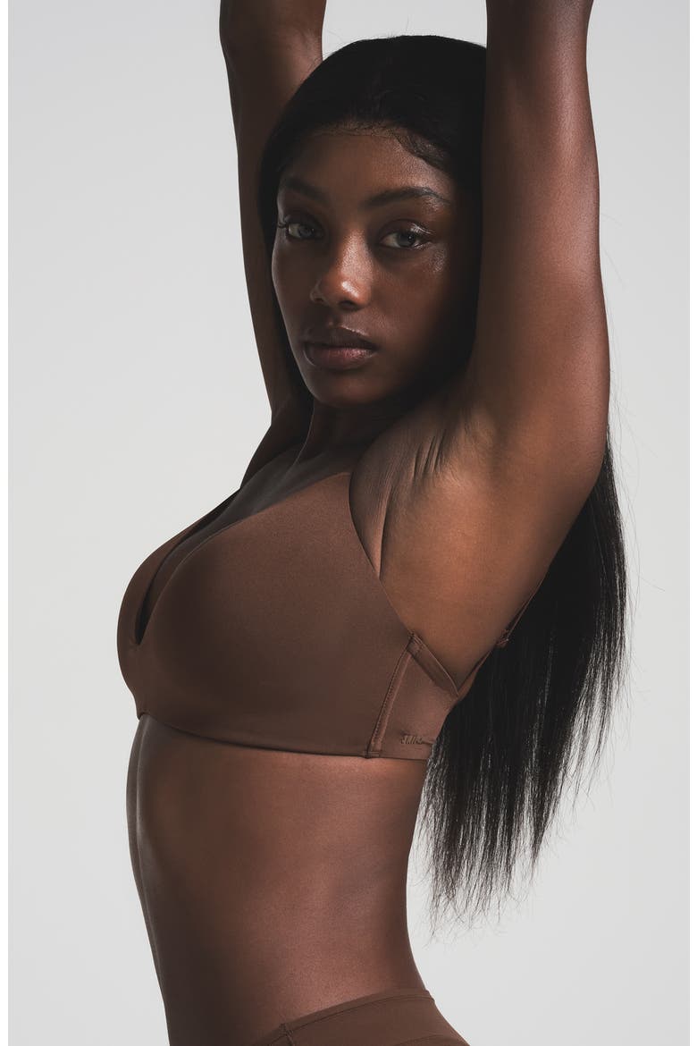 Wireless Form T-Shirt Bra, Alternate, color, COCOA