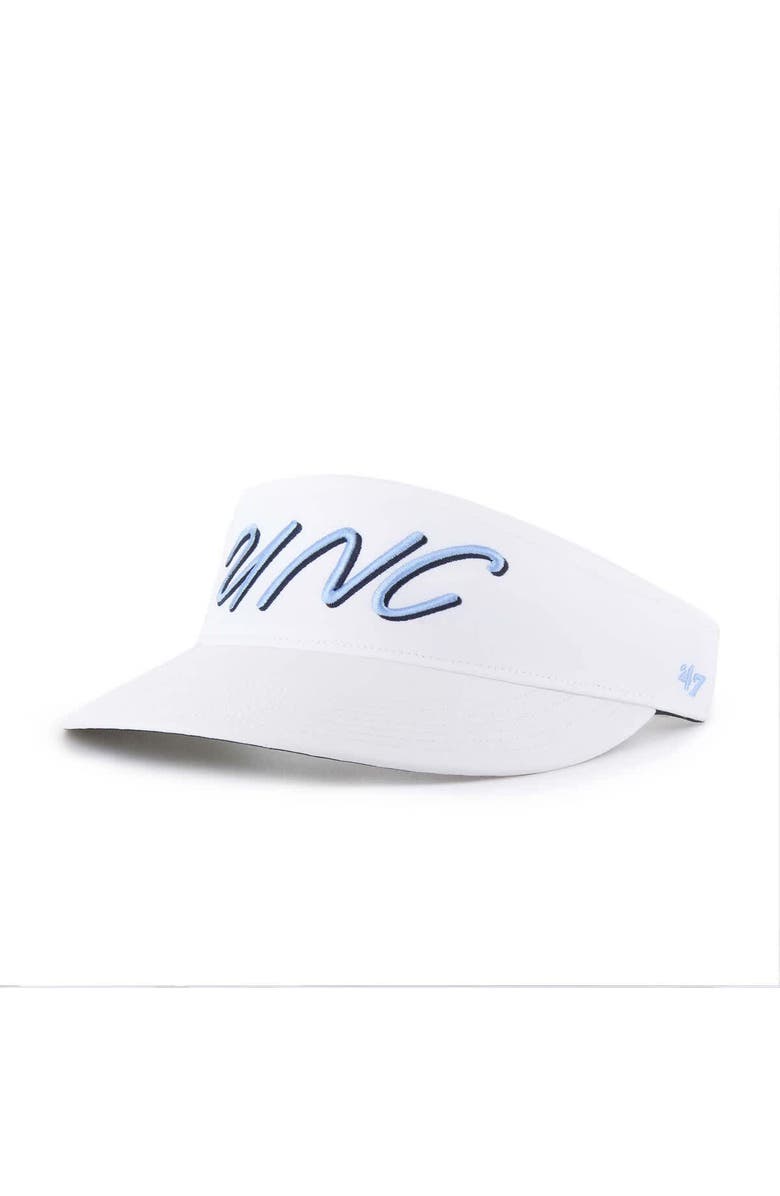 '47 Men's '47 White North Carolina Tar Heels Melbourne brrr° Adjustable Visor, Alternate, color, 