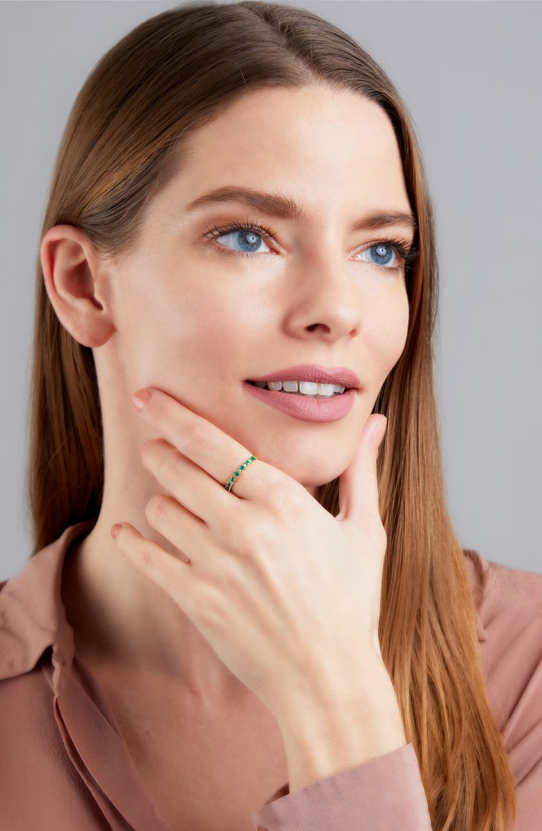 Bony Levy El Mar Emerald & Diamond Stacking Ring, Alternate, color,