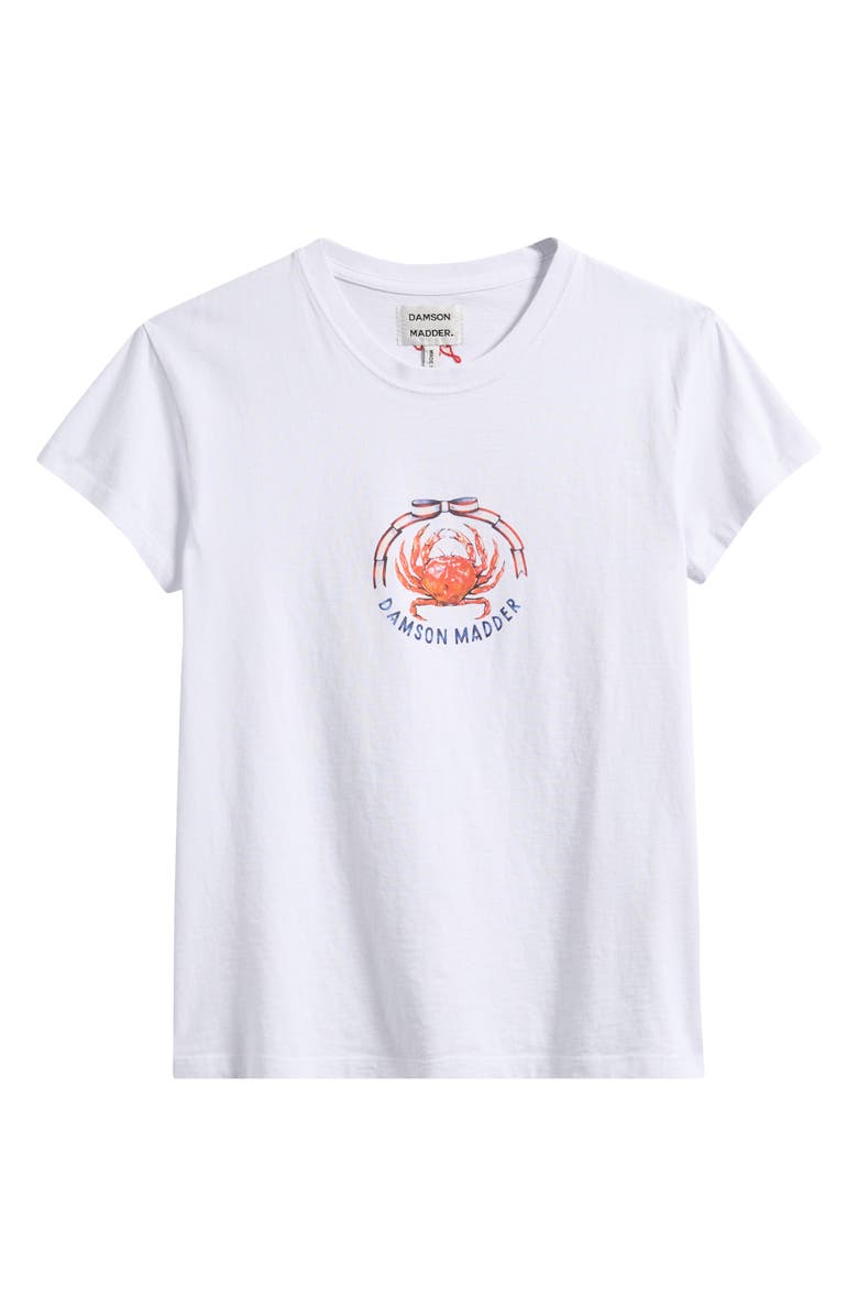 Damson Madder Crabby Bow Shrunken Organic Cotton Graphic T-Shirt, Alternate, color,