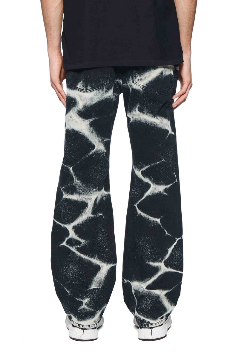 PURPLE BRAND Marble Coated Baggy Jeans, Alternate, color, Black