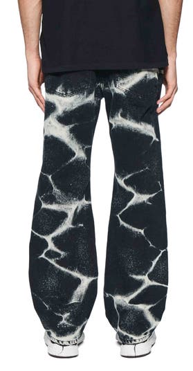 Marble Coated Baggy Jeans