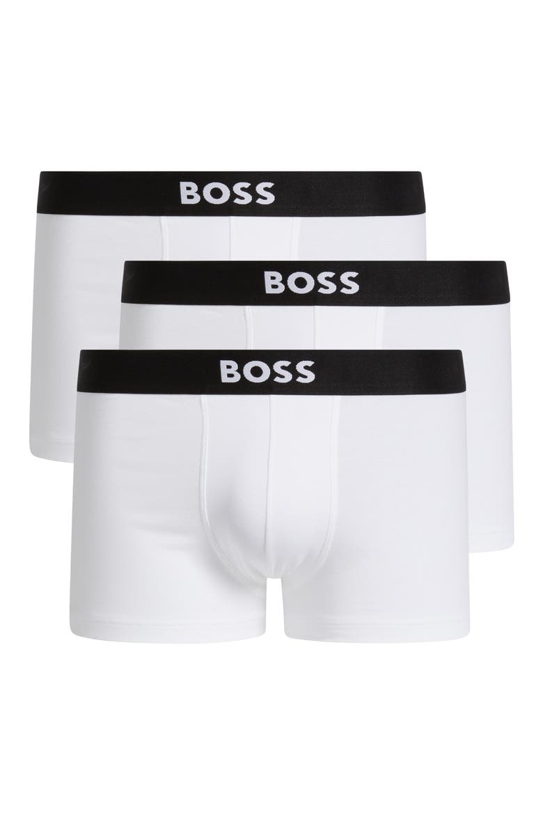 3-Pack ONE Stretch Cotton Trunks, Alternate, color, WHITE